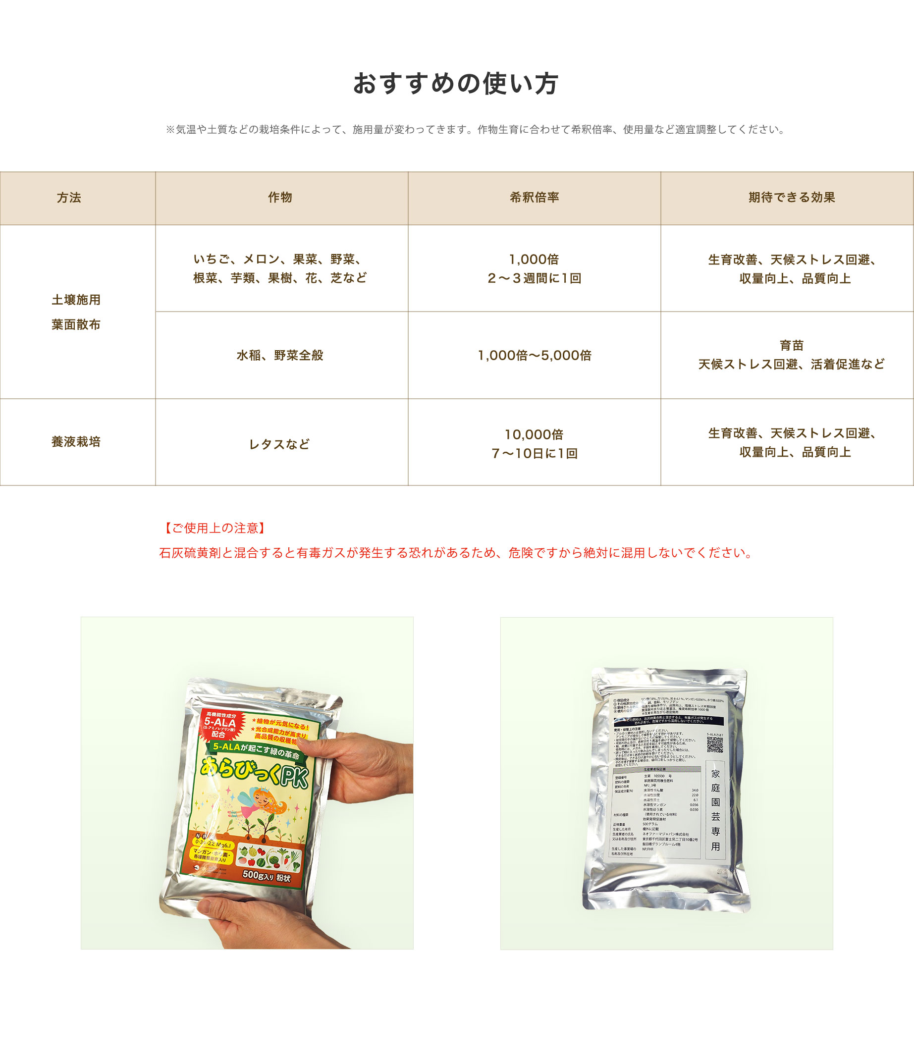 あらびっく PK 使用イメージ